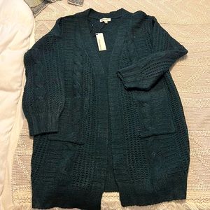 Hunter green cardigan
